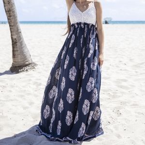 Gently Used Steps NY Crochet Maxi Dress Size S